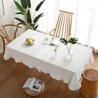 Flounce Stitching Cotton Fabric Table Cloth Tablecloth Banquet Table Cover
