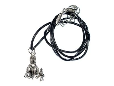 Krake Kette Halskette Miniblings Leder Tintenfisch Meer Tauchen Oktopus Lederket - Bild 1 von 4