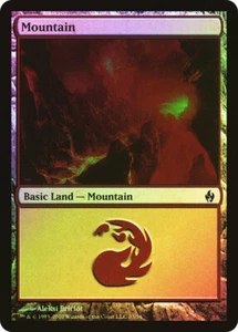 MTG FOIL Mountain 33 - Premium Deck Series: Fire & Lightning #33 - Picture 1 of 1