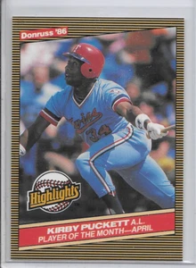 1986 Kirby Puckett Donruss Highlights Baseball Card #7 Minnesota Twins - Imagen 1 de 2