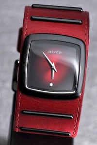 NIXON theDUKE red/black, diamond, Uhr Herren inkl. Wechselarmband - Bild 1 von 13