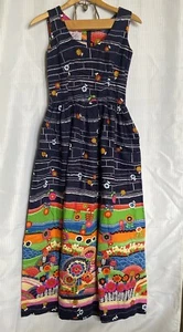Vintage Carlye Maxi Sleeveless Dress 60's 70's Floral Hostess Mid-Century - Picture 1 of 11
