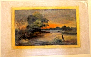 Franz Ehmke 1928 -2018 GDR Painter Rowing Boat At Sunrise Fishermen on the Lake - Picture 1 of 5