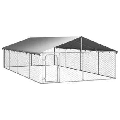 vidaXL Gabbia per Cani da Esterno con Tetto 600x300x150 cm - Immagine 1 di 4