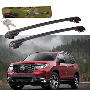 Roof Racks Cross Bars Anti theft system Black-Gray For Honda Passport 2019-2025 - Picture 1 of 45