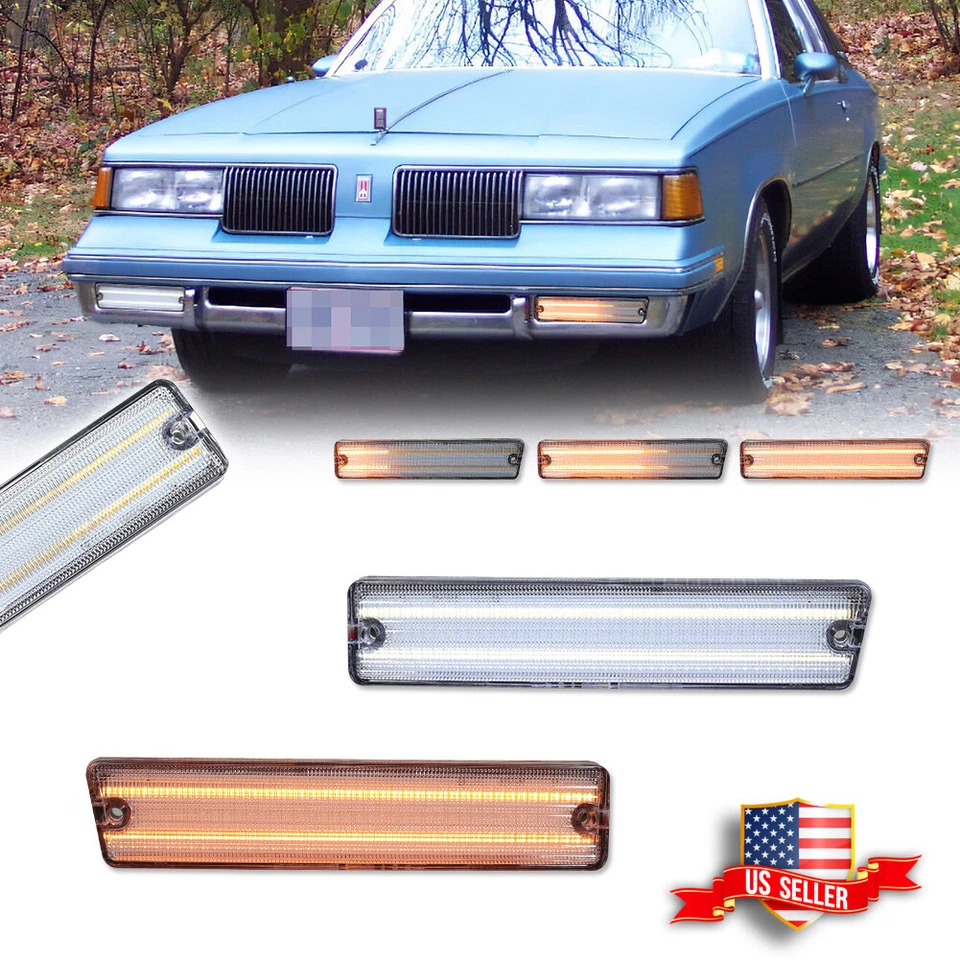 Luces de señal de giro LED DRL Switchback transparentes para 81-88 Oldsmobile Cutlass Supreme Foto 1 de 4
