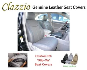 Clazzio Genuine Leather Seat Covers for 2003-2006 GMC Sierra 1500 Crew Cab Gray - Bild 1 von 1
