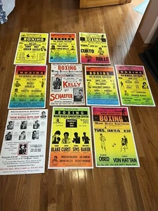 Mint Dealer Lot Of 10 Vintage Boxing Posters From 1960s, 1970s Dundee Collection - Picture 1 of 3
