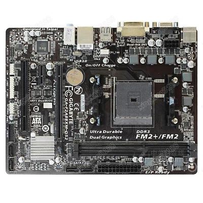 GIGABYTE GA-F2A88XM-DS2 For AMD A88X FM2+/FM2 Micro ATX Motherboard DDR3 64GB - Image 1 of 4