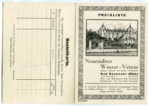 Preisliste, Bad Neuenahr, Neuenahrer Winzer-Verein 1933 - Picture 1 of 2