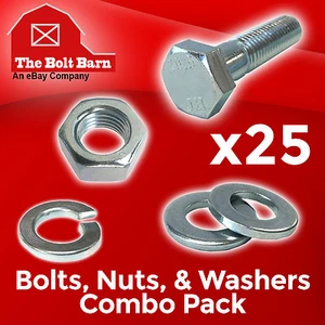 (25) Tornillos hexagonales M8-1,25x40 clase 10,9 pernos hexagonales, tuercas, arandelas, arandelas de bloqueo - Imagen 1 de 5