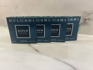 BVLGARI AQVA Pour Homme 0.05oz Men's Cologne Sample Eau de Toilette Sample (4) - Picture 1 of 3