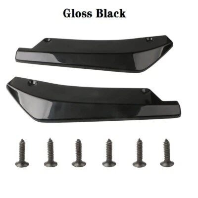 2x Negro Ajuste Nissan Accesorio Parachoques Trasero Difusor Labial Divisor Protector Canard Foto 1 de 4