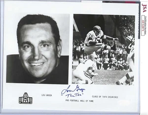 Lou Groza Autographed 8x10 Photo Cleveland Browns Pro Football HOFer JSA COA - Picture 1 of 1