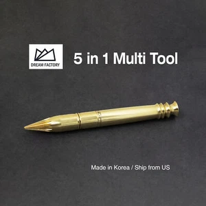 Dream Factory leather craft 5 in 1 Multi Tool Awl Edge Roller Hammer Sleeker - Picture 1 of 5
