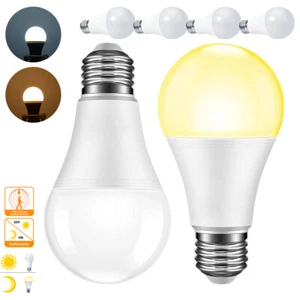 12W E26/E27 LED Light Bulbs Dusk to Dawn Radar Motion Lamp For Hallway Garage UK - Picture 1 of 14