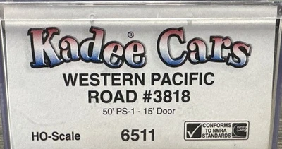 Kadee Cars HO Scale #6511 50’ PS-1 15’ Door Western Pacific NIB - Image 1 of 3