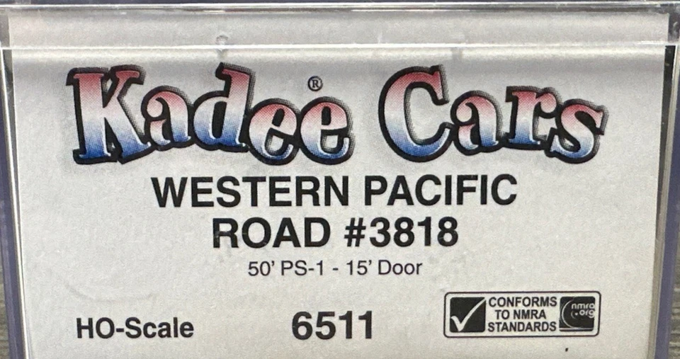 Kadee Cars HO Scale #6511 50’ PS-1 15’ Door Western Pacific NIB - Image 1 of 3