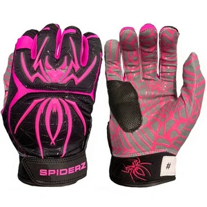 Spiderz Hybrid Custom Baseball Batting Gloves - Breast Cancer Awareness - Medium - Picture 1 of 1