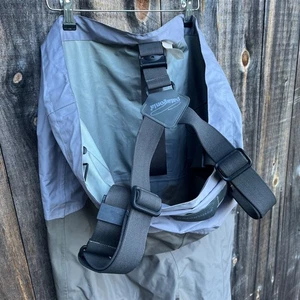 Patagonia Waders Mens Large H2no Hydrostorm Bib Outdoor Waterproof Grey Fishing  - Picture 1 of 23