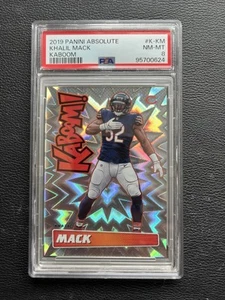 Panini Absolute Kaboom 2019! #1 KHALIL MACK PSA 8 ¡Inserto de los Chicago Bears casi nuevo como nuevo! - Imagen 1 de 4