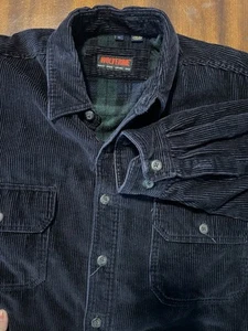 Wolverine Corduroy Shacket Jacket Barn Coat XL Navy Blue Fleece Lined Work - Picture 1 of 6