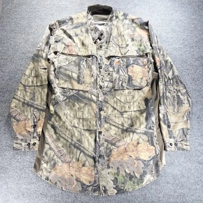 Game Winner Shirt Men 3XL Camo Mossy Oak Hunting Fishing Vented Performance AOP - Image 1 of 4