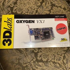 VGT 3Dlabs Oxygen VX1 32MB AGP Graphics Card GLINT R3 Chipset-New in Box Sealed! - Picture 1 of 3