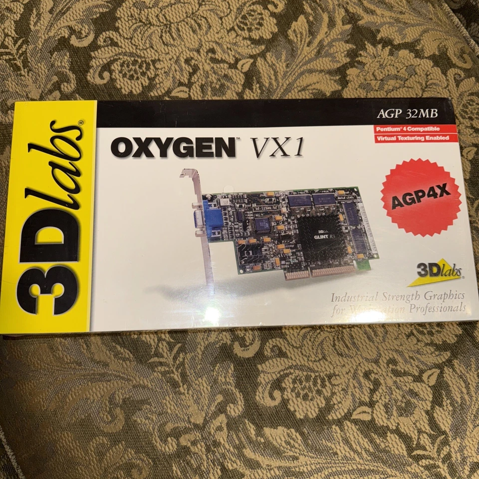 VGT 3Dlabs Oxygen VX1 32MB AGP Graphics Card GLINT R3 Chipset-New in Box Sealed! - Image 1 of 3