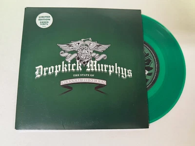 DROPKICK MURPHYS "STATE OF MASSACHUSETTS" 7" RECORD CLEAR GREEN VINYL UK IMPORT - Image 1 of 2