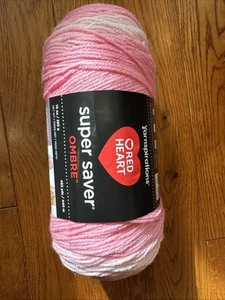 Red Heart Super Saver Ombre Yarn Light Pink E305 4991 482 Yrds-100% Acrylic 10oz - Picture 1 of 3