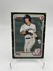 2020 Bowman Anthony Volpe Camo Paper 1st Prospect #BP-139 Yankees Rookie Rc - Picture 1 of 2