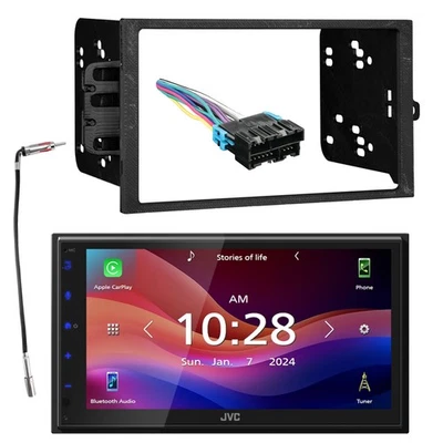 Radio Bluetooth Pantalla Táctil JVC, Adaptador de Antena, Arnés, Kit de Instalación GM Foto 1 de 4