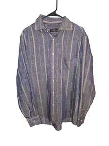 Herren Bugatchi Vomo lila Paisley Button Down Hemd, Large, Old Money, Preppy - Bild 1 von 11