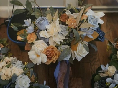 Buquês de casamento Ling's Moment 1 noiva e 5 buquês de dama de honra para casamento - Imagem 1 de 4