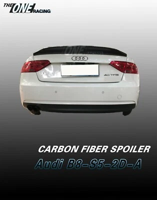 Carbon fiber spoiler for 2008-2016 Audi S5 Coupe 2dr type A - Image 1 of 4
