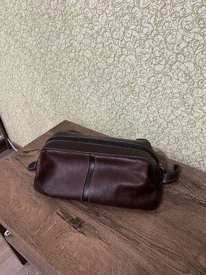 FOSSIL VINTAGE LEATHER BROWN RARE MINI BAG - image 1 of 4