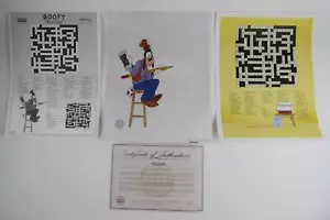 Goofy Puzzled Sericel Serigraph Cel Disney Animation Art Limited Edition 11x14 - Bild 1 von 7