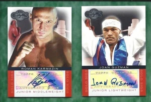 Boxing autographs Roman Karmazin Joan Guzman Shannon Briggs 2008 Topps Cosigners - Picture 1 of 8