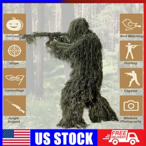 3D Woodland Camouflage Children Kids Military Games Show Hunting Ghillie Suit - Picture 1 of 12