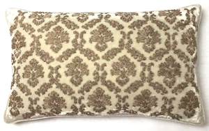 ANKE DRECHSEL Cushion Ritz Sky Light Embroidery Silver Silk Velvet Kissen Silber - Bild 1 von 15