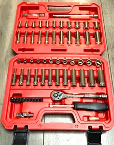 Casoman 62pc 1/4" drive Master SAE & Metric Short & Deep Socket & Bit Tool Set - Picture 1 of 3