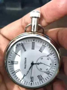 WALTHAM Antique Brass watch pocket Collectible Brass Pocket Watch GIFT - Picture 1 of 6