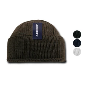Decky Sailor Navy Fisherman Beanie Beanies Warm Winter Thick Knitted Acrylic - Picture 1 of 6