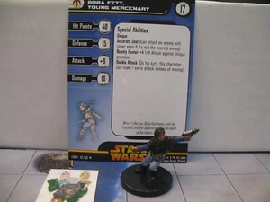 =Star Wars REVENGE OF THE SITH Boba Fett, Joven Mercenario 42/60 con tarjeta = - Imagen 1 de 1