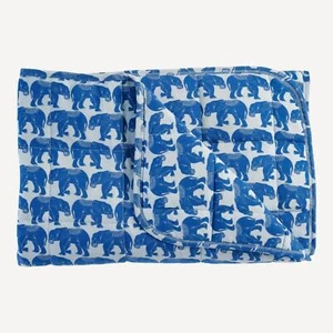 Manta acolchada Kate Quinn elefante loto azul nueva con etiquetas - Imagen 1 de 5