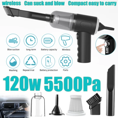 Powerful Car Vacuum Cleaner Portable Blow and Suction Handheld Strong Car Vacuum - Image 1 of 4