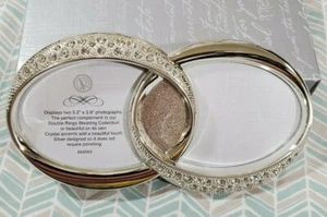 Things Remembered Double Silver Rings Wedding Picture Frame Gift NEW - Picture 1 of 5
