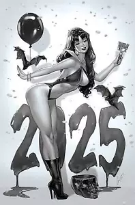 Vampirella #675 Q 1:7 Elias Chatzoudis B&W Virgin Variant (02/26/2025) Dynamite - Picture 1 of 1
