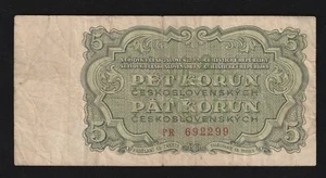 🇨🇿 Tschechoslowakei 5 Korun 1961, P-82 Banknote - Bild 1 von 2